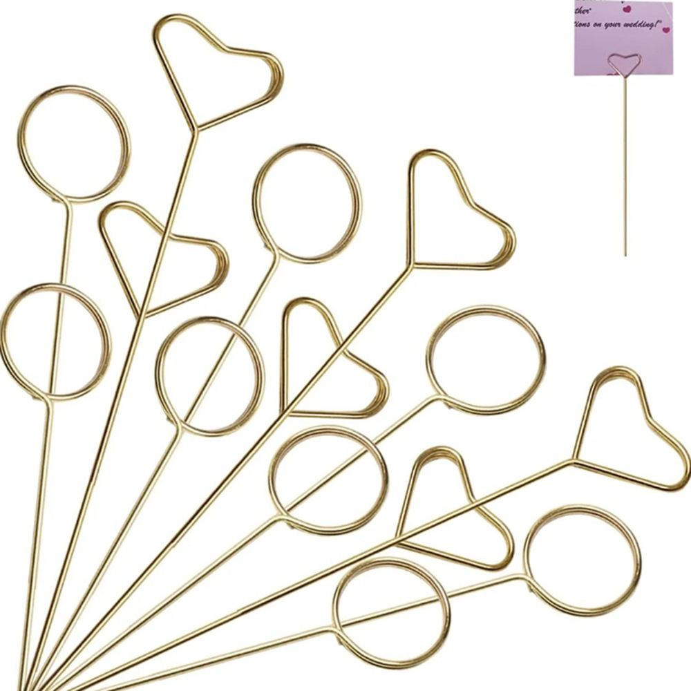 Floral Picks Wood - 튼튼한 금속 꽃꽂이 카드 홀더, 웨딩