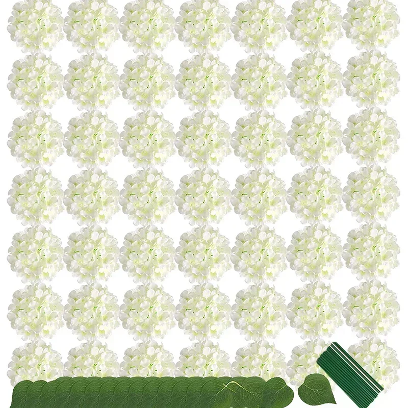 Florist Supply Bulk - 이동식 줄기와 50 Pcs 수국 인공