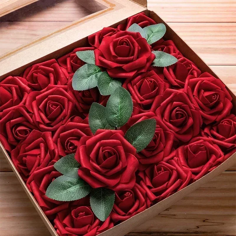50/5PCS 인공 거품 장미 꽃 머리 꽃 줄기 포함  - Florist Supply Bulk 리뷰 및 가격