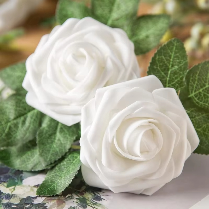 50/5PCS 인공 거품 장미 꽃 머리 꽃 줄기 포함  - Florist Supply Bulk 리뷰 및 가격