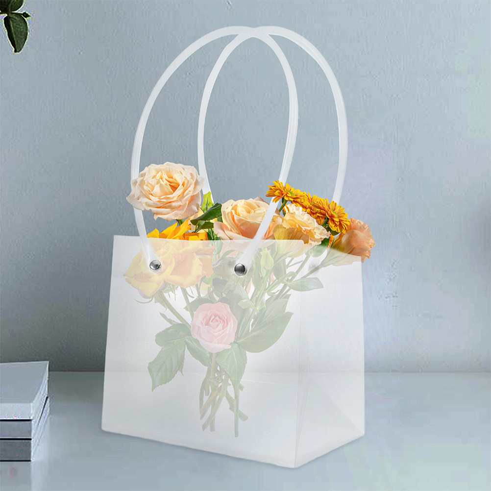 16Pcs 투명 꽃 꽃다발 선물 가방, 이중 손잡이가  - Florist Supply Shop 리뷰 및 가격