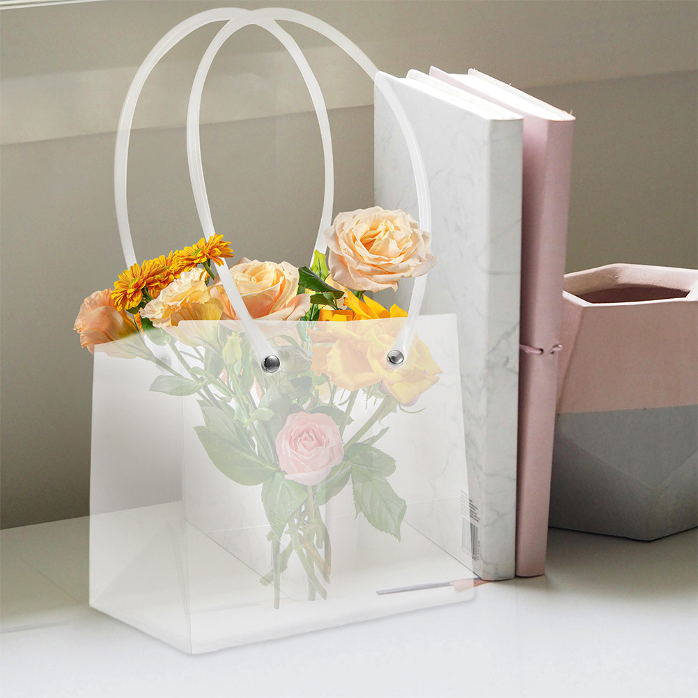 16Pcs 투명 꽃 꽃다발 선물 가방, 이중 손잡이가  - Florist Supply Shop 리뷰 및 가격