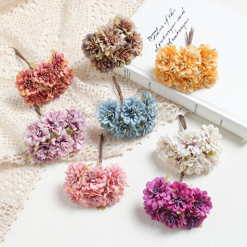 1/3개 11cm 인조 실크 데이지 인공 꽃다발 장미  - Baby Breath Dried 리뷰 및 가격