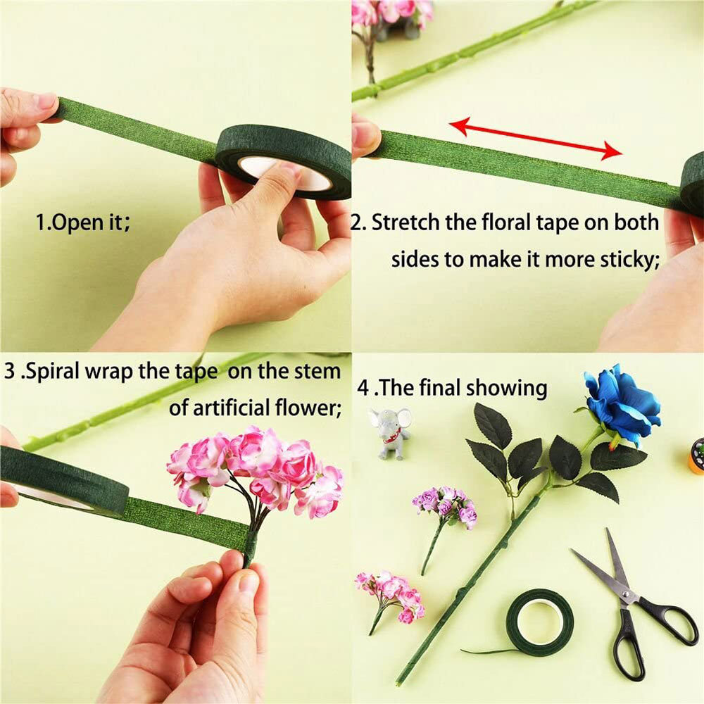 Crinkled 크레페 종이 장식 꽃 테이프 줄기 와이 - Florist Supply Bulk 리뷰 및 가격