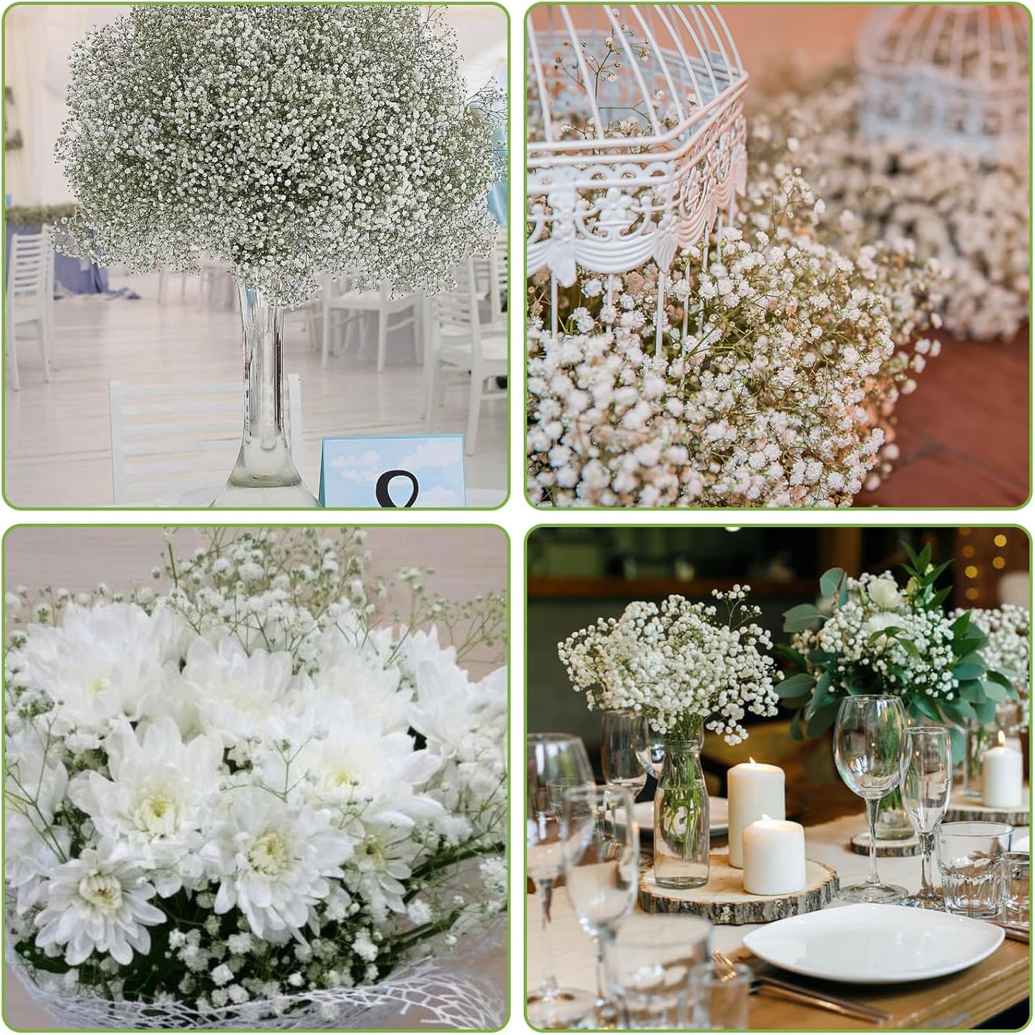 20/50pcs 인공 플라스틱 꽃 Gypsophila  - Baby Breath Dried 리뷰 및 가격