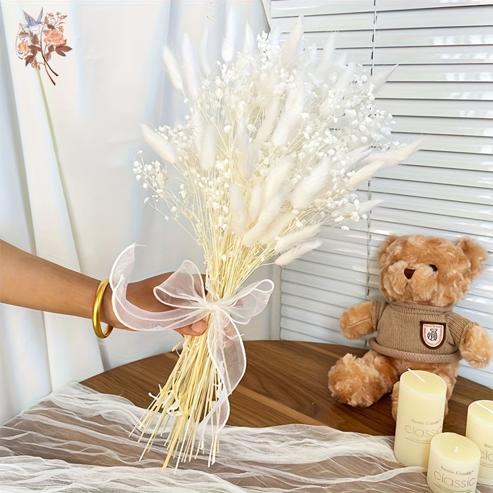 54Pcs 흰색 말린 꽃 신부 Mariage 꽃다발 자 - Baby Breath Dried 리뷰 및 가격
