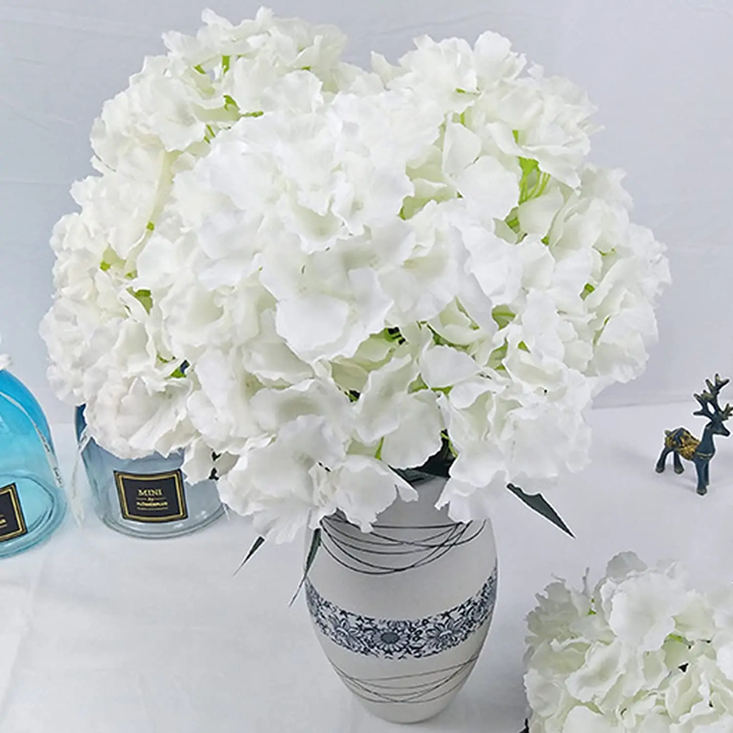 8 인치 큰 실크 수국 머리 줄기가있는 인공 꽃 머리  - Florist Supply Bulk 리뷰 및 가격