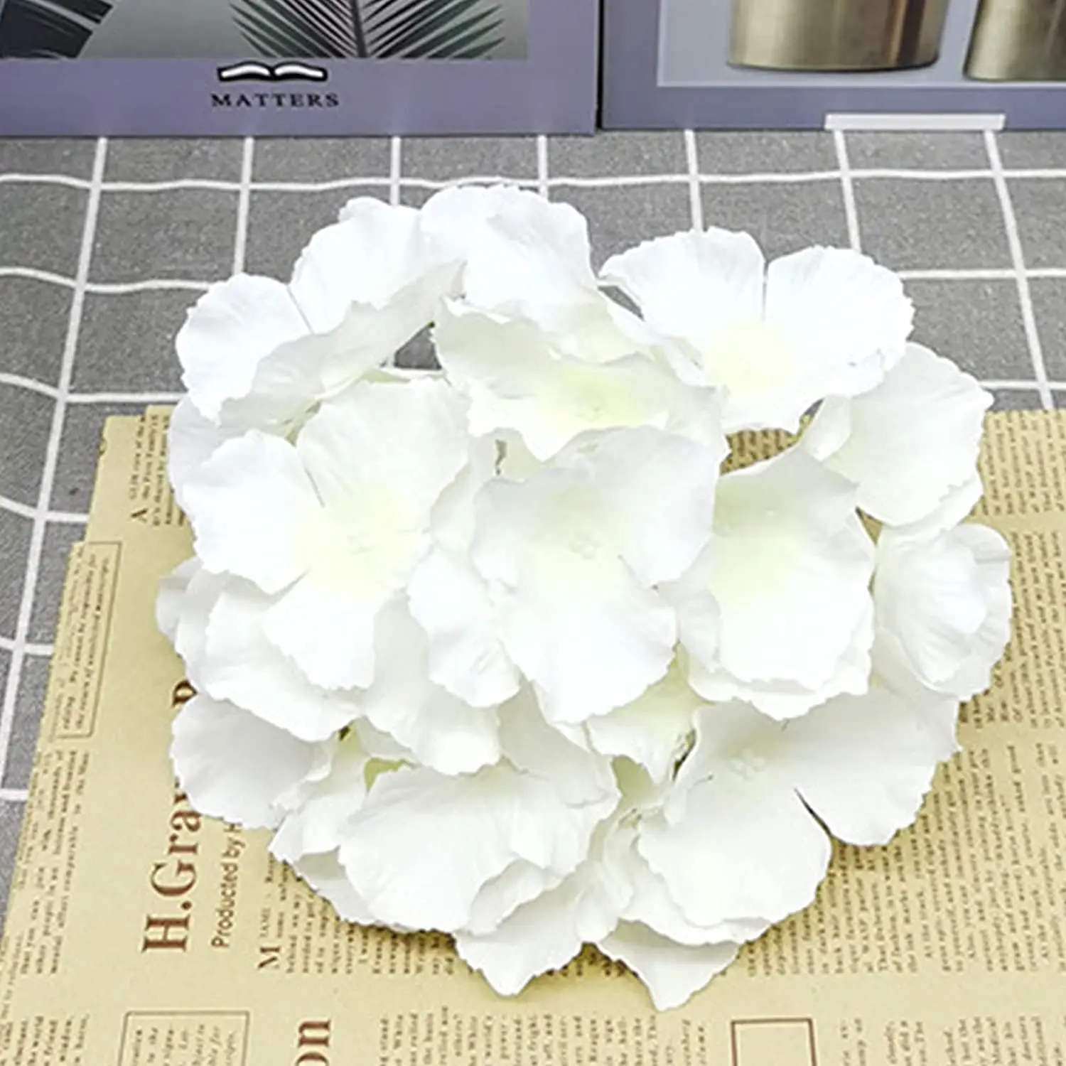 8 인치 큰 실크 수국 머리 줄기가있는 인공 꽃 머리  - Florist Supply Bulk 리뷰 및 가격