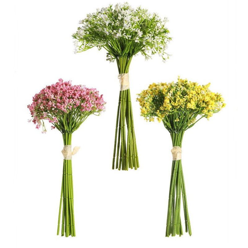 16pcs 인공 꽃 흰색 Gypsophila 웨딩 신부 - Baby Breath Dried 리뷰 및 가격