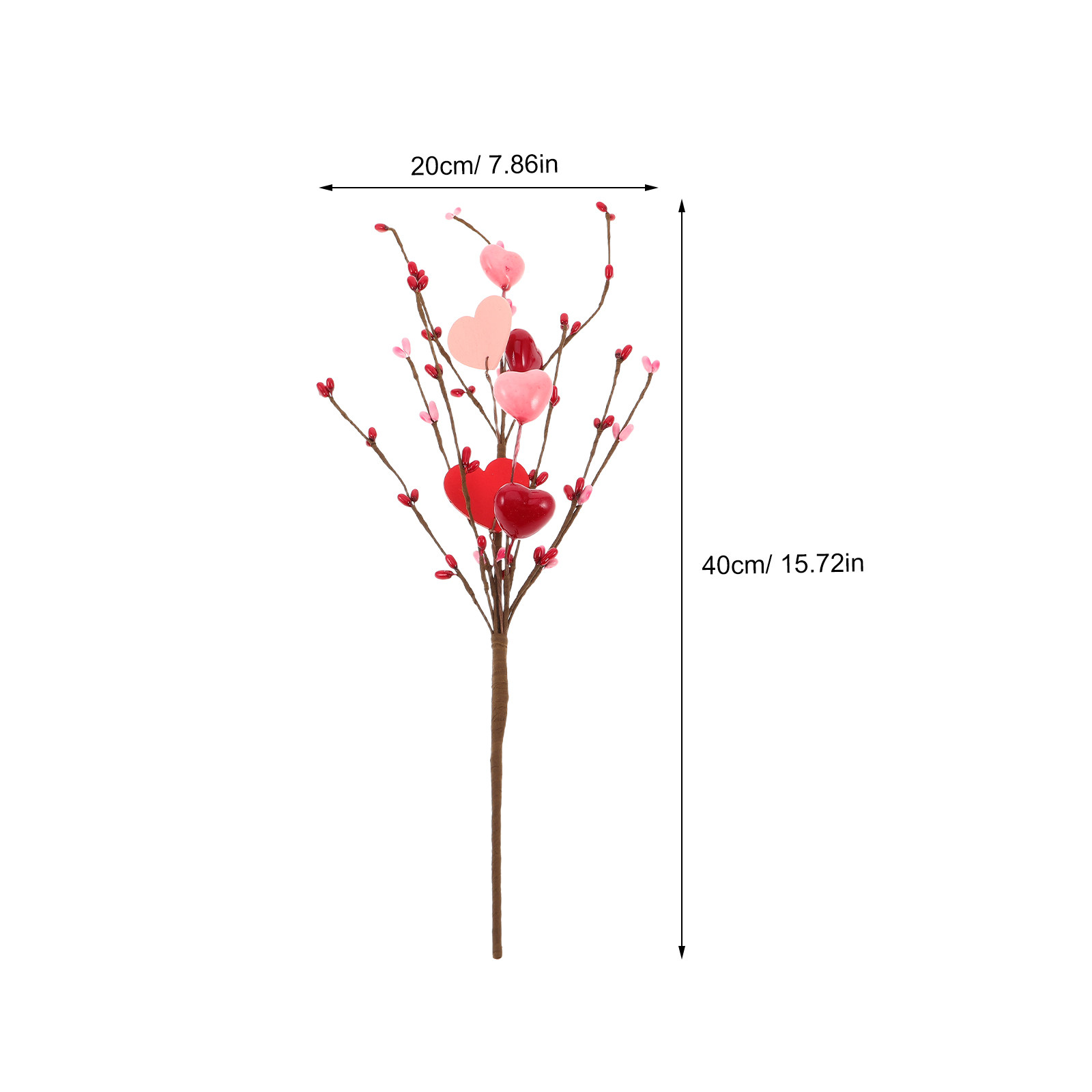 3개입 하트 모양 장식용 가지 인공 발렌타인 줄기 베리 - Floral Picks Wood 리뷰 및 가격