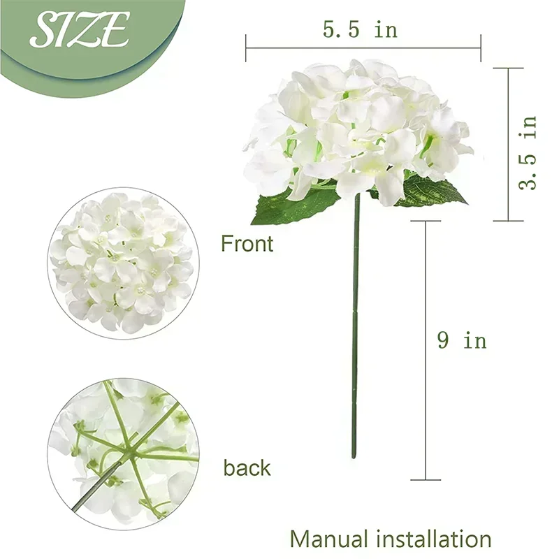 이동식 줄기와 50 Pcs 수국 인공 꽃 실크 수국 머 - Florist Supply Bulk 리뷰 및 가격