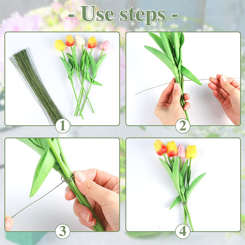100개 꽃꽂이용 고품질 종이 감싼 철사, DIY 공예 - Quality Florist Supply 리뷰 및 가격